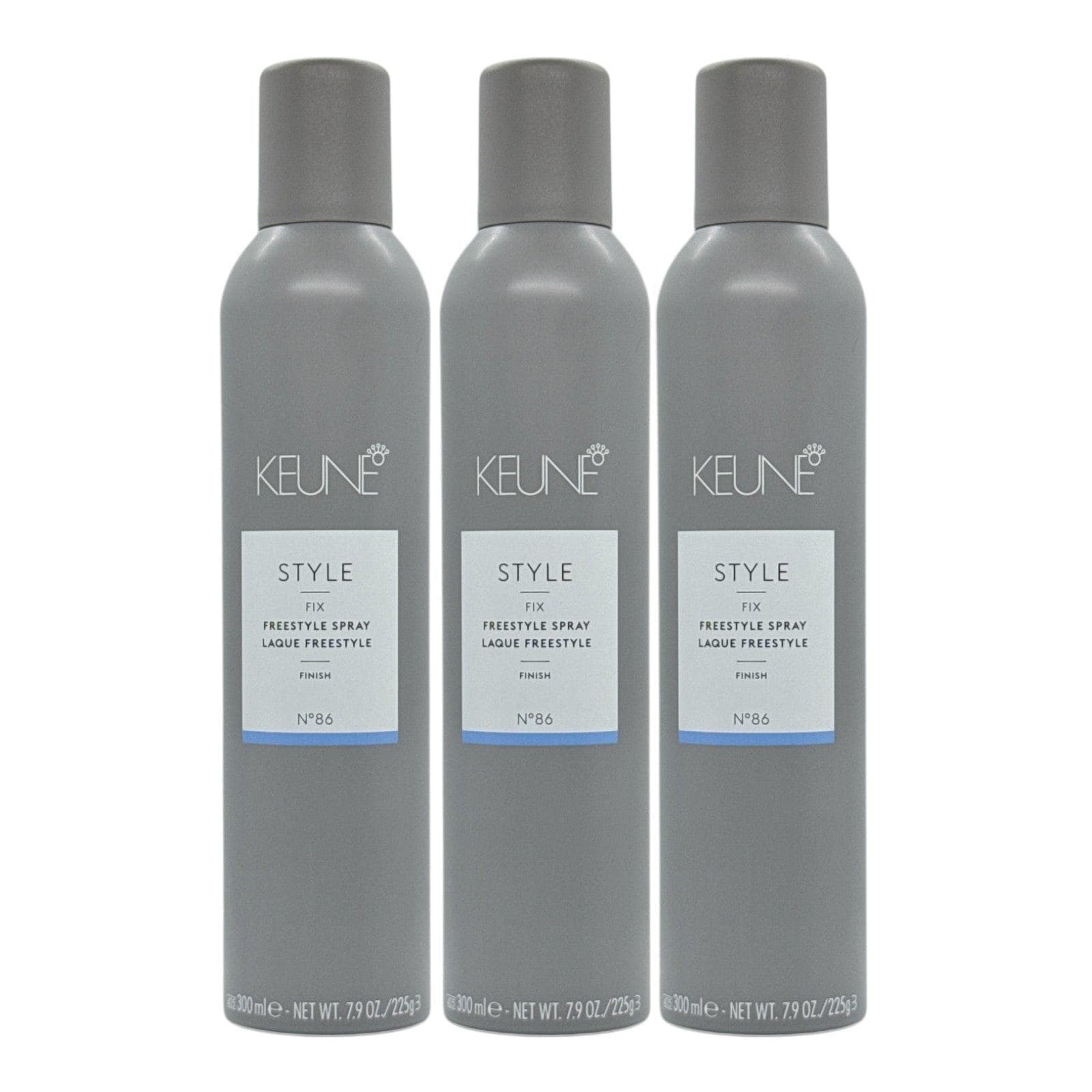 Keune Style Fix Freestyle Spray Laque Finish 7.9 Oz (Pack of 3)