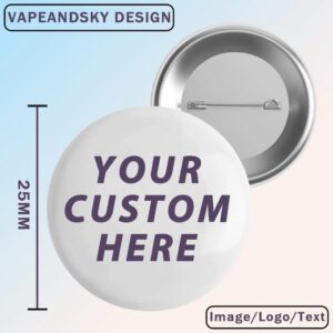25mm Custom Badge, Your Own Design Pin Badge, Personalised Badge, Free Design Photo Service, Personalised Pin